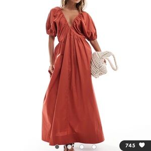 ASOS tie back  Rust Maxi Dress